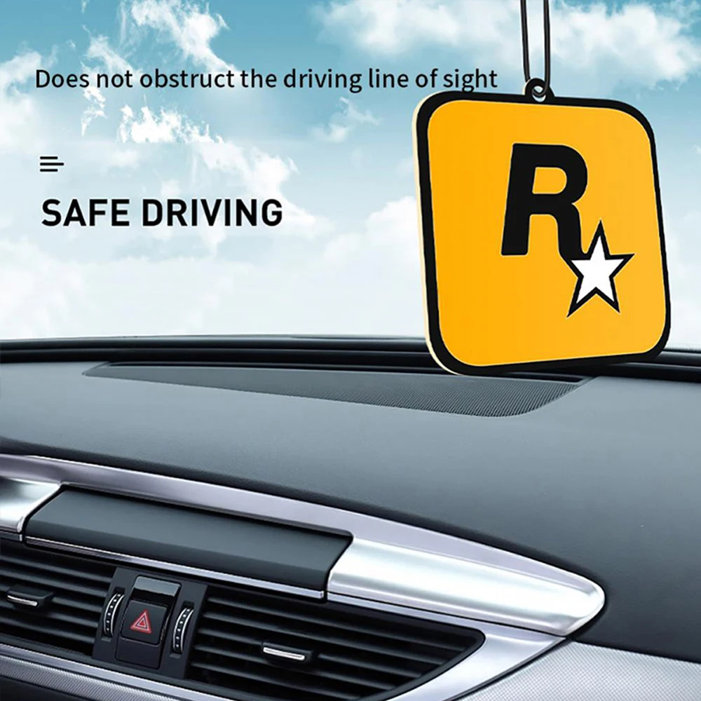 2Pcs 자동차 Rockstar 향수 정제 자동차 인테리어 펜던트 펜던트 공기 청정기 아로마 테라피 에센셜 오일 매달려 장식