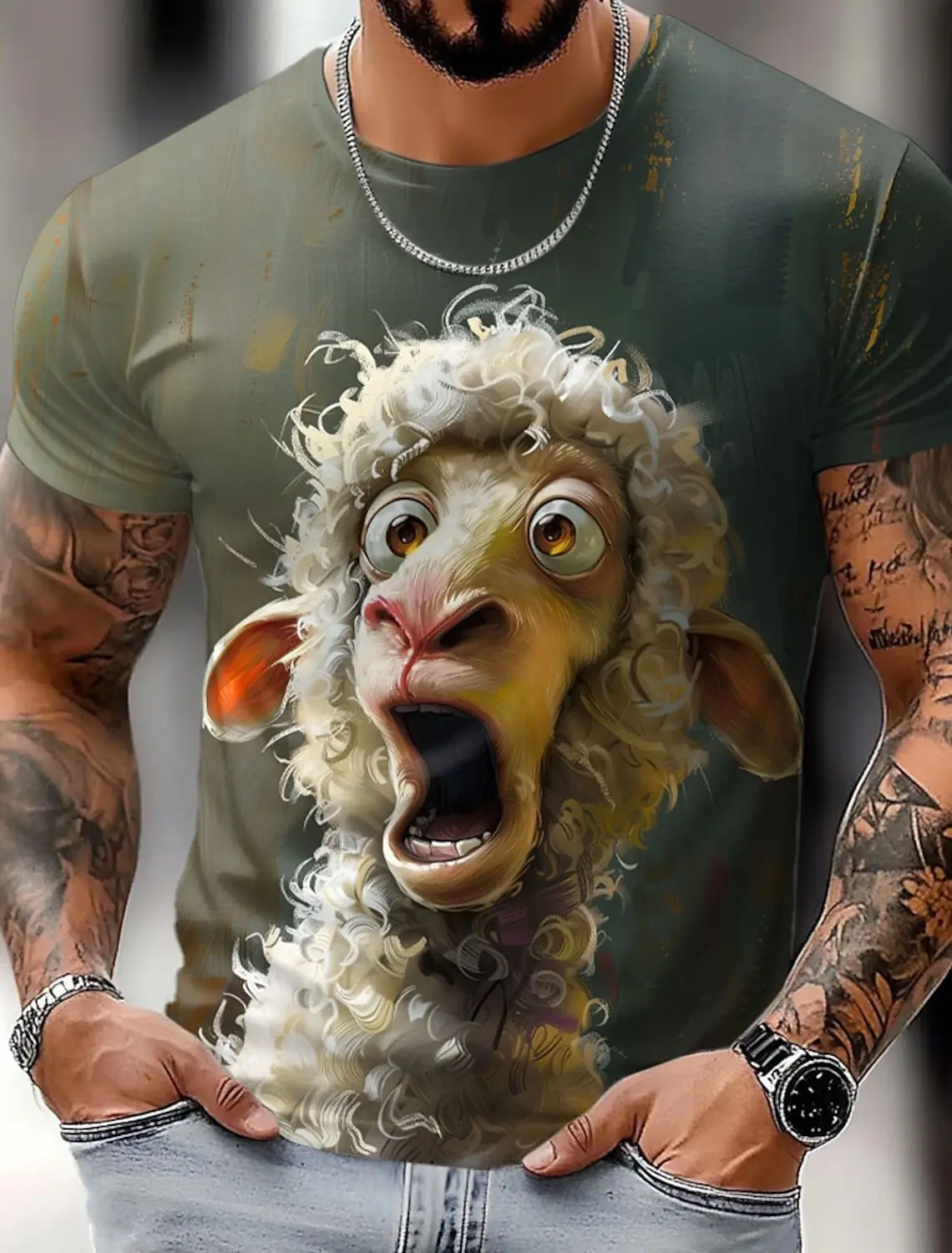 남자의 동물 재미 있은 T 셔츠 반팔 T 셔츠 3D 인쇄 o-넥 셔츠 과장된 디자이너 파티 여름 캐주얼 의류 의류 title=남자의 동물 재미 있은 T 셔츠 반팔 T 셔츠 3D 인쇄 o-넥 셔츠 과장된 디자이너 파티 여름 캐주얼 의류 의류 