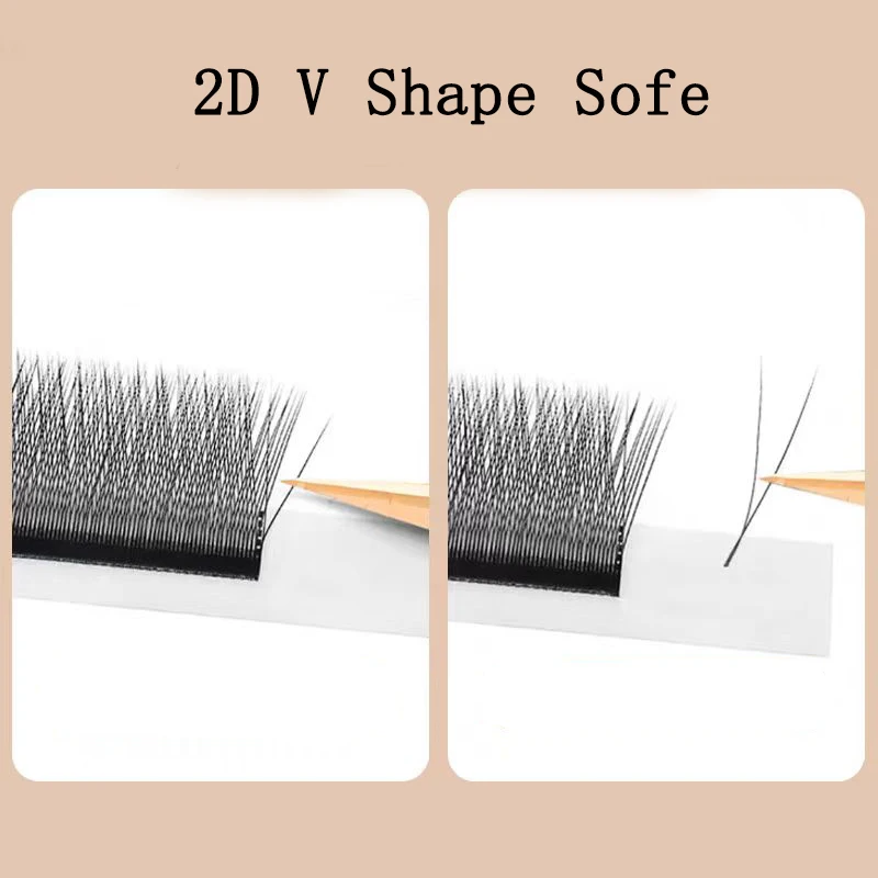 MARIA 2D Y 모양 속눈썹 핸드 프리미엄 2D 속눈썹 부드러운 빛 자연 속눈썹 연장 용품 메이크업 메쉬 네트 크로스 래쉬