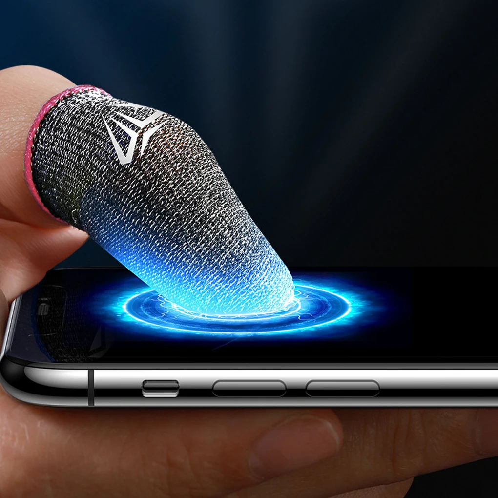 PUBG 게이머를위한 10pcs 모바일 게임 손가락 끝 장갑 Sweatproof Anti-slip 터치 스크린 손가락 슬리브 통기성 게임 손가락 커버