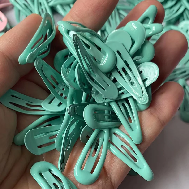 20 개/몫 3cm 어린이 귀여운 다채로운 물방울 모양 BB 헤어 클립 어린이 모자를 쓰고 있죠 소녀 사랑스러운 머리핀 DIY 헤어 액세서리