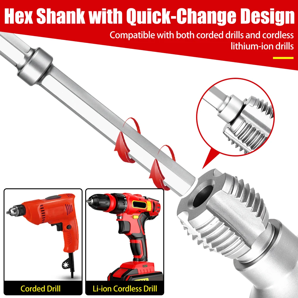 DN15/20/25 파이프 스레딩 도구 육각 섕크 다이 내부 외부 스레드 1/2 & 3/4 & 1 인치 수도관 PPR PVC MPP 분리형