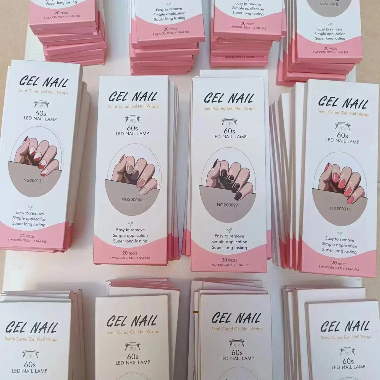 16/20/22 팁 반 경화 네일 랩 간단한 컬러 접착제 방수 오래 지속되는 젤 네일 스티커 UV 램프 용 매니큐어 세트 title=16/20/22 팁 반 경화 네일 랩 간단한 컬러 접착제 방수 오래 지속되는 젤 네일 스티커 UV 램프 용 매니큐어 세트 