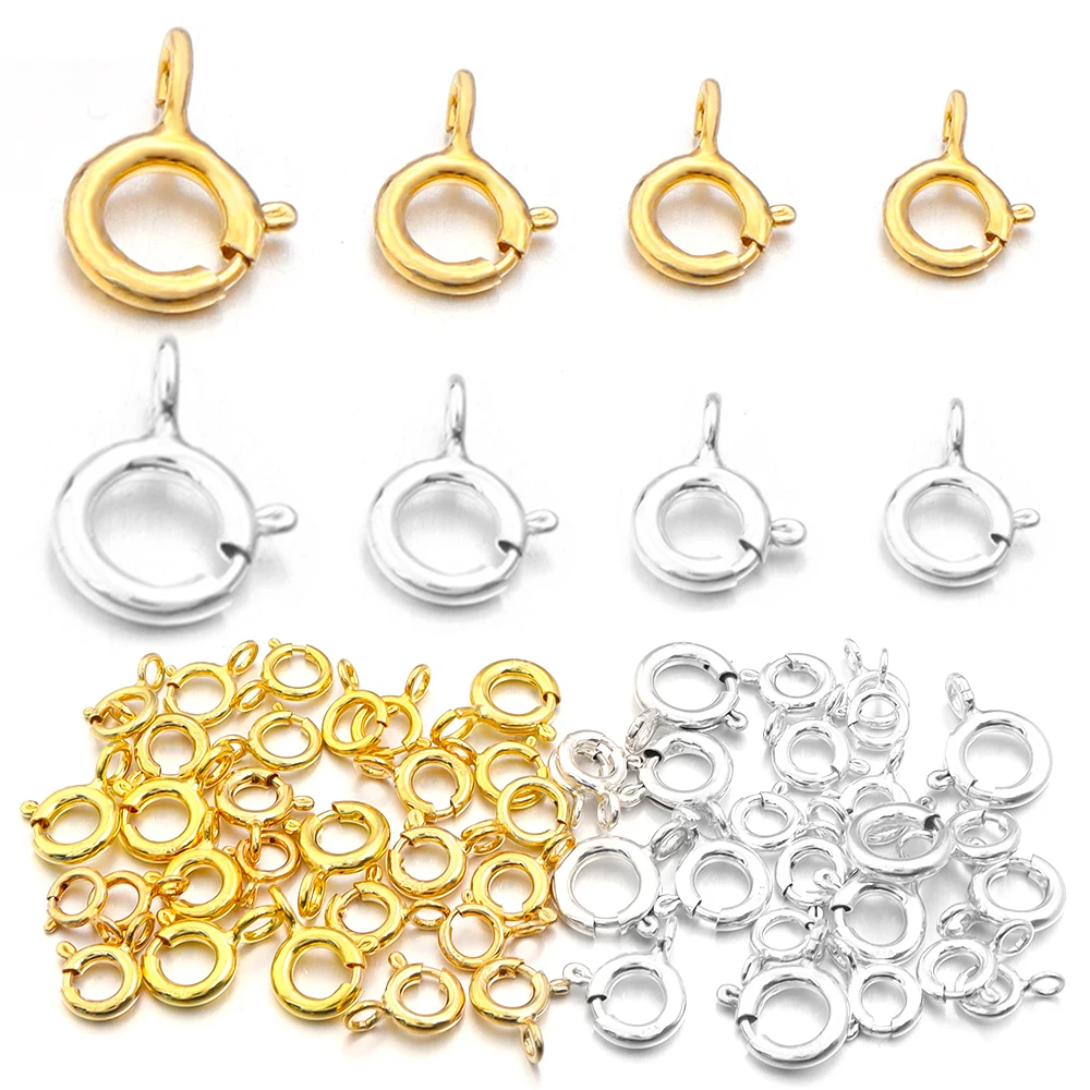 체인 목걸이 팔찌 커넥터에 대한 오픈 점프 링 쥬얼리 걸쇠와 5pcs s925 스털링 실버 스프링 링 걸쇠 도매