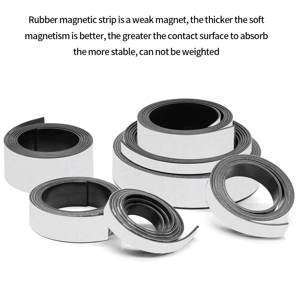 1 미터 자기 접착 자석 스트립 고무 자석 테이프 냉장고 사진 포스터에 대 한 강력한 유연한 자석 스트라이프 무료 절단