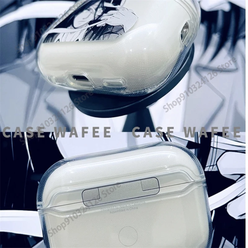 Airpods 용 타이탄 이어폰 케이스에 대한 공격 4 2 3 Pro 1 2 소프트 무선 블루투스 헤드폰 커버 만화 애니메이션 AirPods 케이스