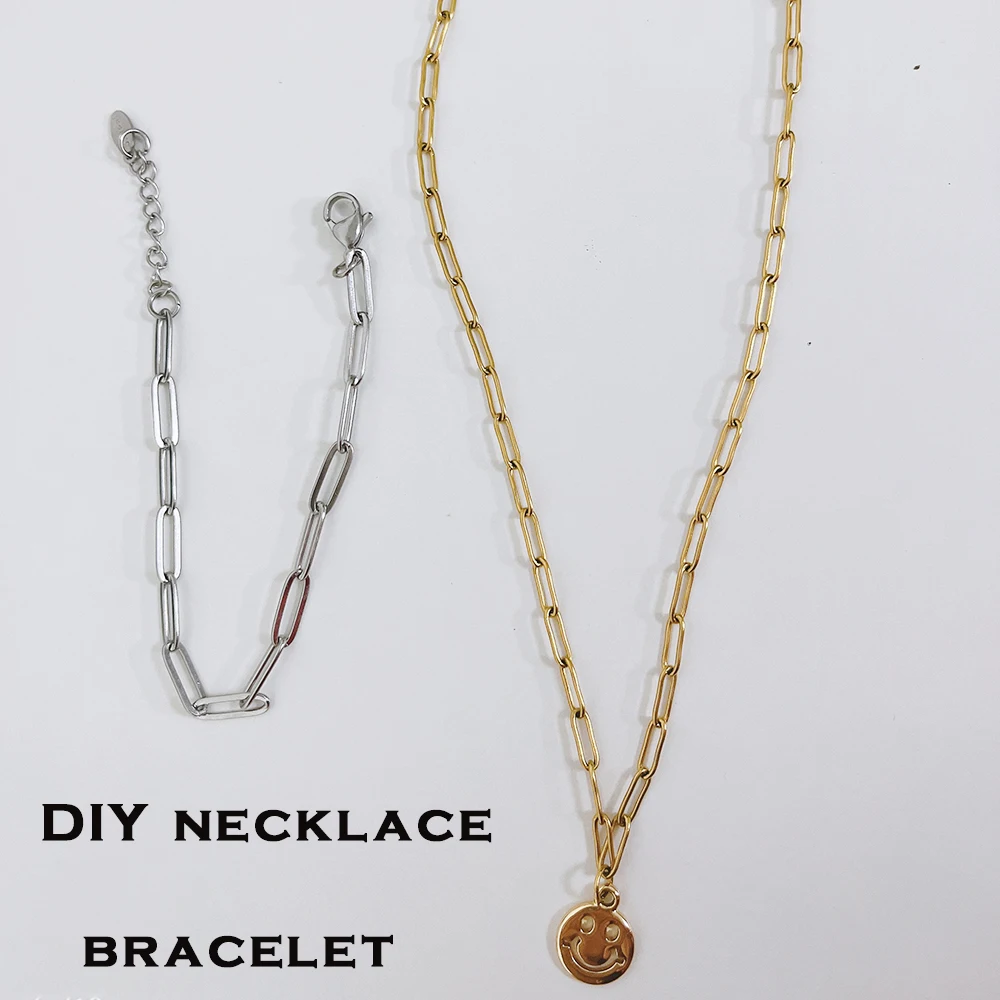 스테인레스 스틸 롤로 벌크 체인 케이블 링크 체인, 목걸이 팔찌 쥬얼리 제작, DIY 액세서리 도매, 2 m