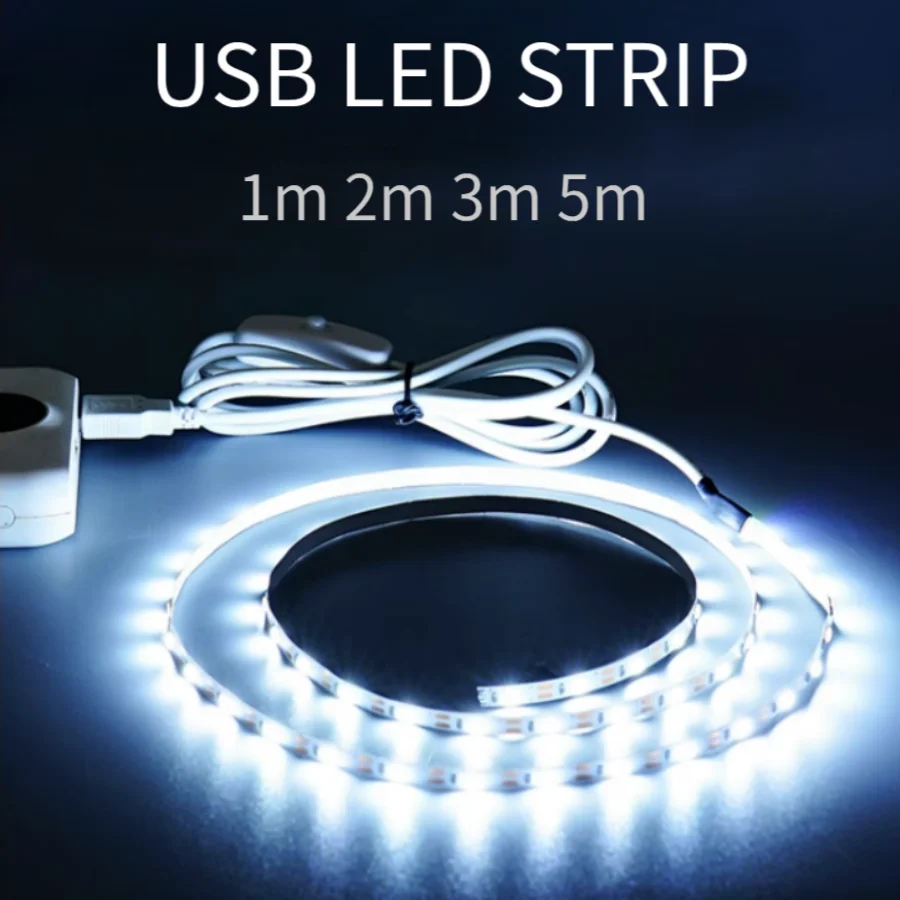 집 방 백라이트 용 스위치 장식 방수 테이프가있는 5V USB LED 스트립 조명 1M 2M 3M 5M 리본 title=집 방 백라이트 용 스위치 장식 방수 테이프가있는 5V USB LED 스트립 조명 1M 2M 3M 5M 리본 