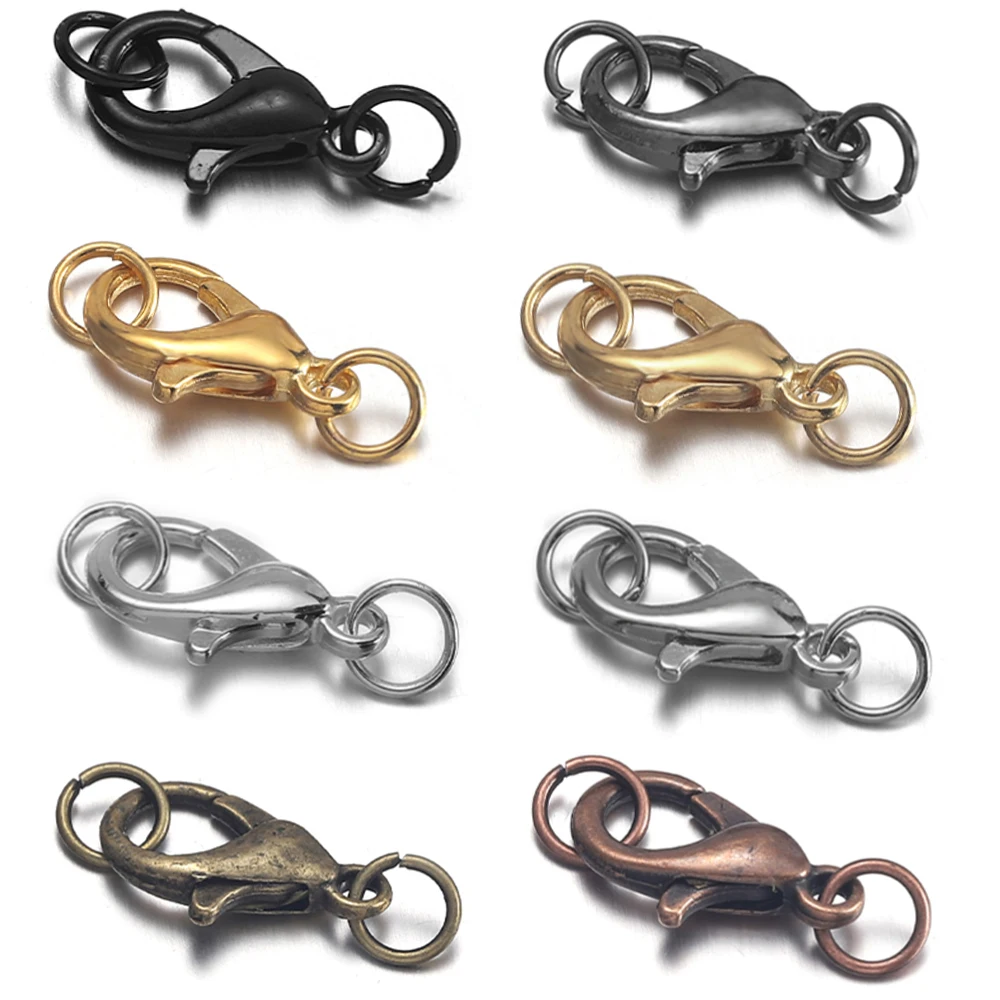 50Pcs 랍스터 Clasps 후크 100Pcs 점프 반지 끝 Clasps DIY 쥬얼리 만들기 용품에 대 한 팔찌 목걸이 커넥터 title=50Pcs 랍스터 Clasps 후크 100Pcs 점프 반지 끝 Clasps DIY 쥬얼리 만들기 용품에 대 한 팔찌 목걸이 커넥터