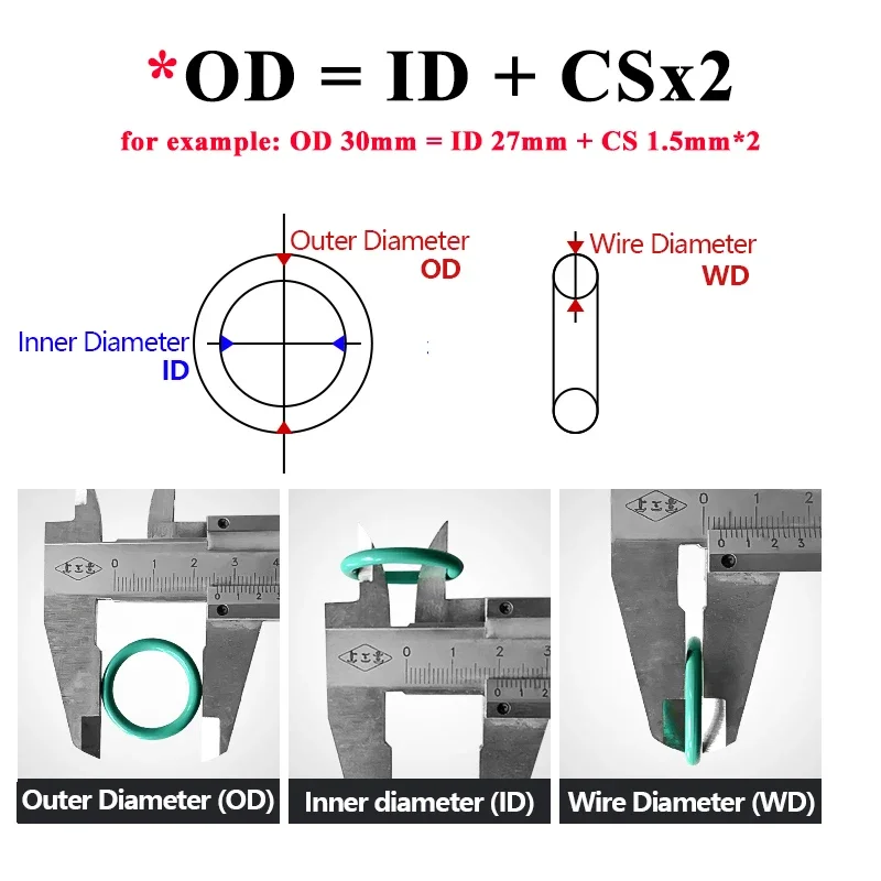 10/50Pcs 흰색 식품 등급 실리콘 링 가스켓 CS 2mm OD 5 ~ 100mm 방수 와셔 고무 VMQ O 링 실리콘 링