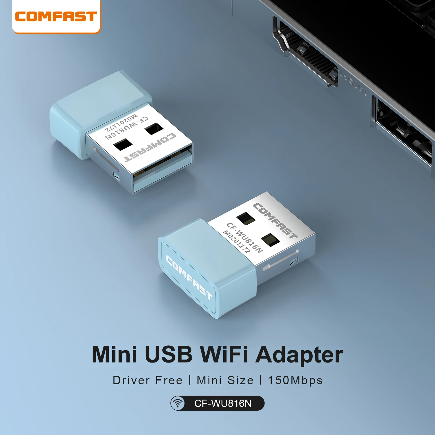Comfast 150Mbps USB WiFi 어댑터 2.4GHz 인터넷 카드 드라이브 무료 LAN Wi-Fi 수신기 키 동글 안테나 Para PC Win 7 8 10 11