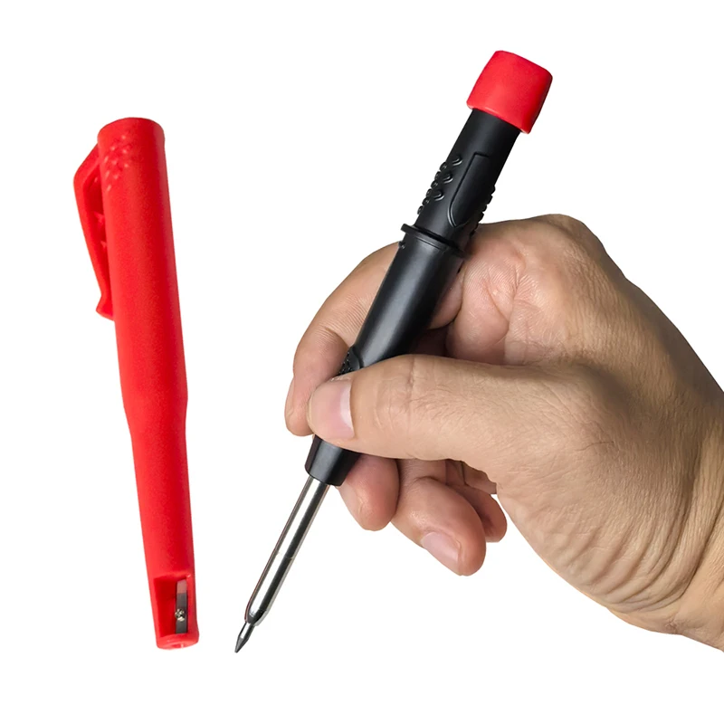 5 색 2.8mm 단단한 목공 기계 연필 펜 커버 2B 검정색 노란색 빨간색 리드 긴 머리 목수 마킹 연필