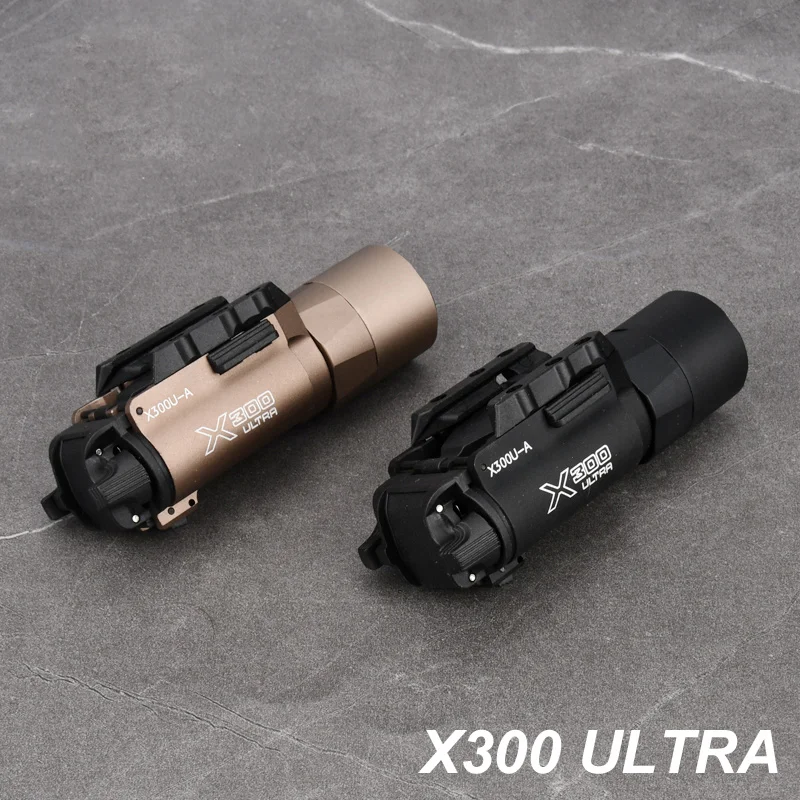 전술 Surefir X300 X300U 울트라 X300V XH35 금속 권총 총 스트로브 LED 라이트 맞는 20mm 레일 Airsoft 교수형 사냥 손전등