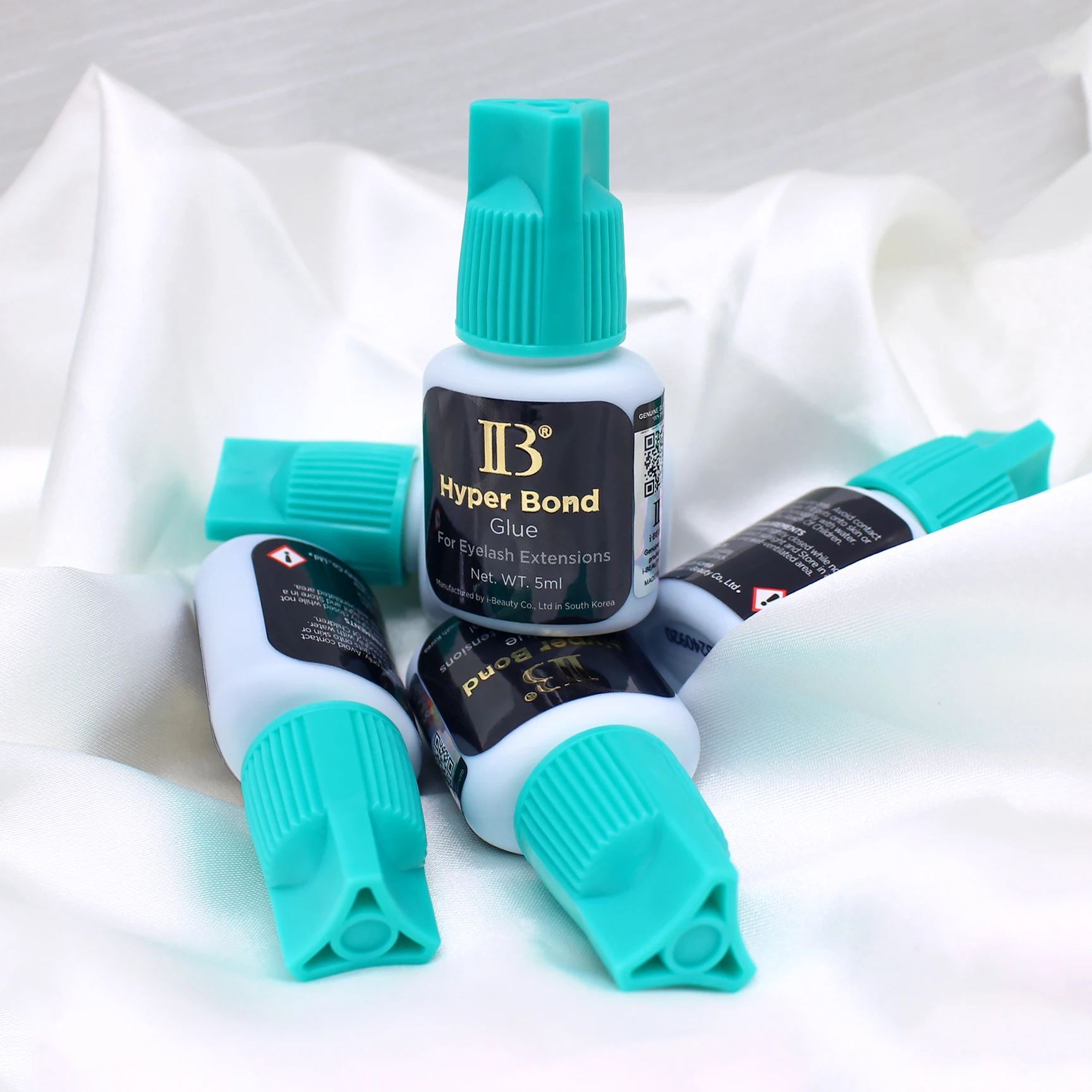 1 병 속눈썹 연장을위한 오리지널 IB 슈퍼 플러스 접착제 5ml 한국 전문 IB 골드 와인 레드 캡 접착제 메이크업 도구 상점