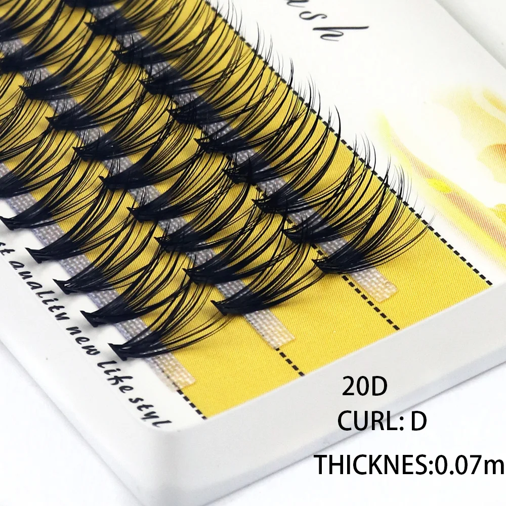 40D/30D/20D 밍크 속눈썹 1 상자/60 번들 자연 속눈썹 확장 3D 러시아 개별 속눈썹 클러스터 메이크업 도구 속눈썹