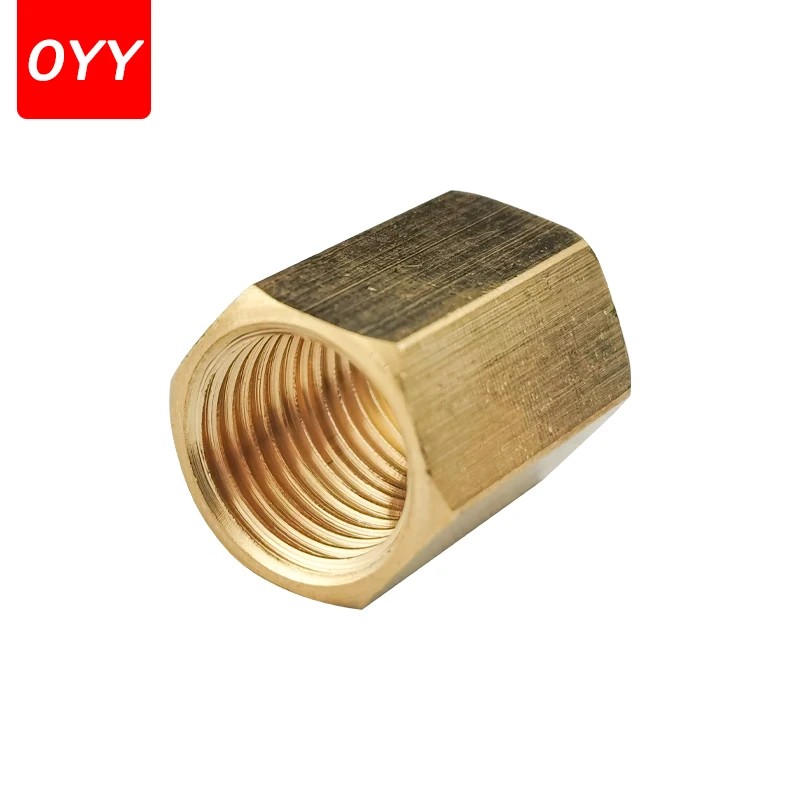 1PCS 황동 파이프 피팅 구리 호스 육각 커플 링 커플러 빠른 Connetor 암나사 1/8