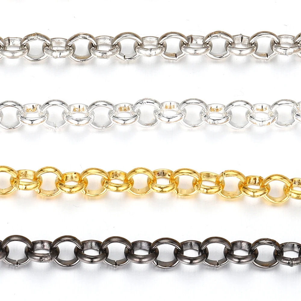 2 메터/몫 구리 링크 목걸이 체인 쥬얼리에 대한 대량 결과 만들기 DIY 목걸이 팔찌 ChainMaterials 수제 용품
