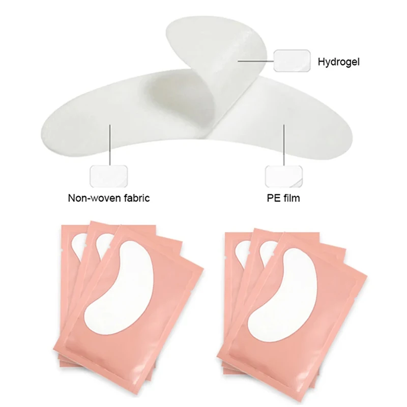 하이드로겔 익스텐션 아이패드, 속눈썹 익스텐션, 속눈썹 익스텐션 메이크업용, 50 쌍/로트 패치 아이패치 속눈썹 연장 재료 롱패딩