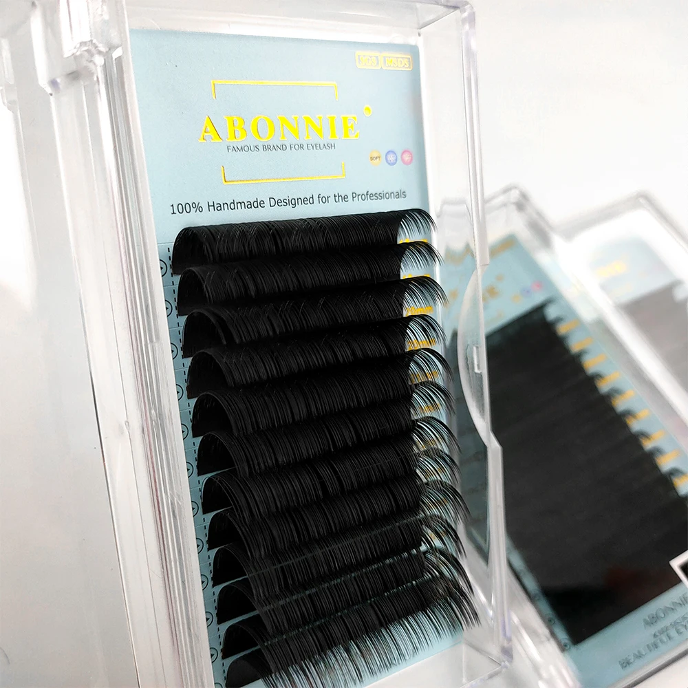 Abonnie 매트 블랙 볼륨 캐시미어 속눈썹 C CC D 개별 속눈썹 연장 메이크업 Cilios
