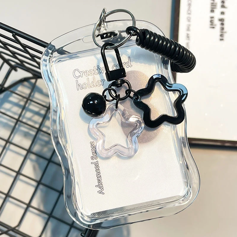 크리에이티브 디자인 케이팝 사진 카드홀더 투명 카드홀더 키체인 사진 슬리브, 버스 카드 학생 카드 케이스, 사진 보호대 title=크리에이티브 디자인 케이팝 사진 카드홀더 투명 카드홀더 키체인 사진 슬리브, 버스 카드 학생 카드 케이스, 사진 보호대