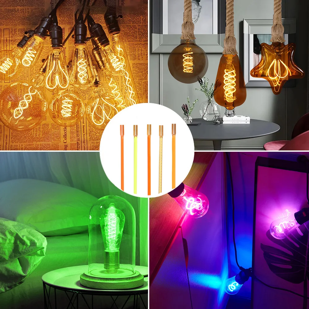 무료 컷 유연한 LED 필라멘트 LED 전구 DIY 110mm 300mm DC 3V 램프 액세서리 다이오드 DIY 부품 핑크 화이트 레드 아이스 블루 2700K