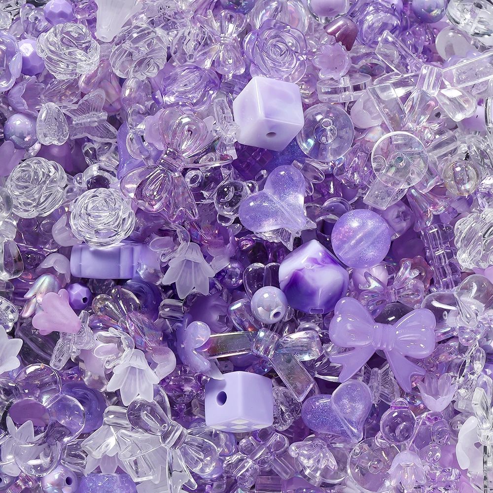 20 그램/몫 혼합 Bowknot 비즈 스타 하트 나비 아크릴 스페이서 구슬 보석 만들기 DIY 팔찌 목걸이 액세서리