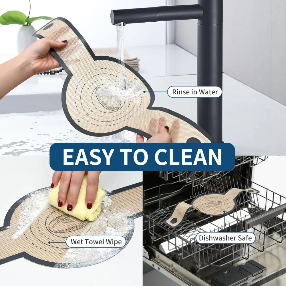 네덜란드 오븐 베이킹 매트 용 재사용 가능한 실리콘 빵 슬링 긴 핸들 양도 가능한 반죽 과자 용품 용 비 스틱 라이너