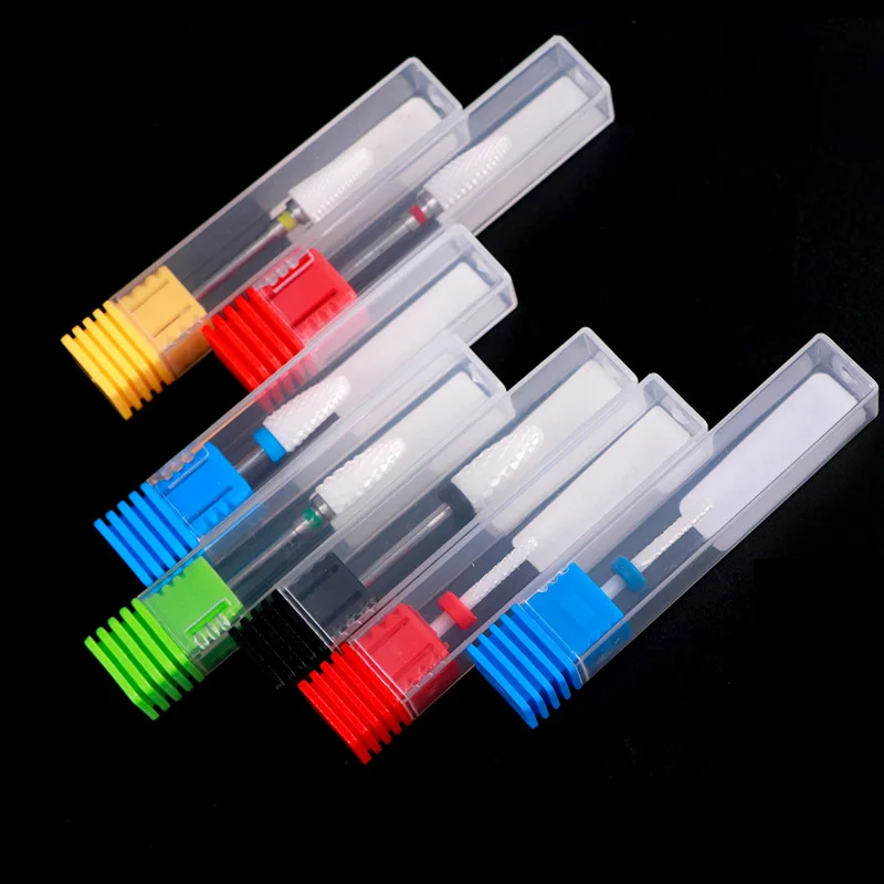 카바이드 텅스텐 네일 비트 밀링 커터 버, 전기 네일 드릴 비트, 페디큐어 큐티클 청소 도구, 매니큐어 버퍼 드릴