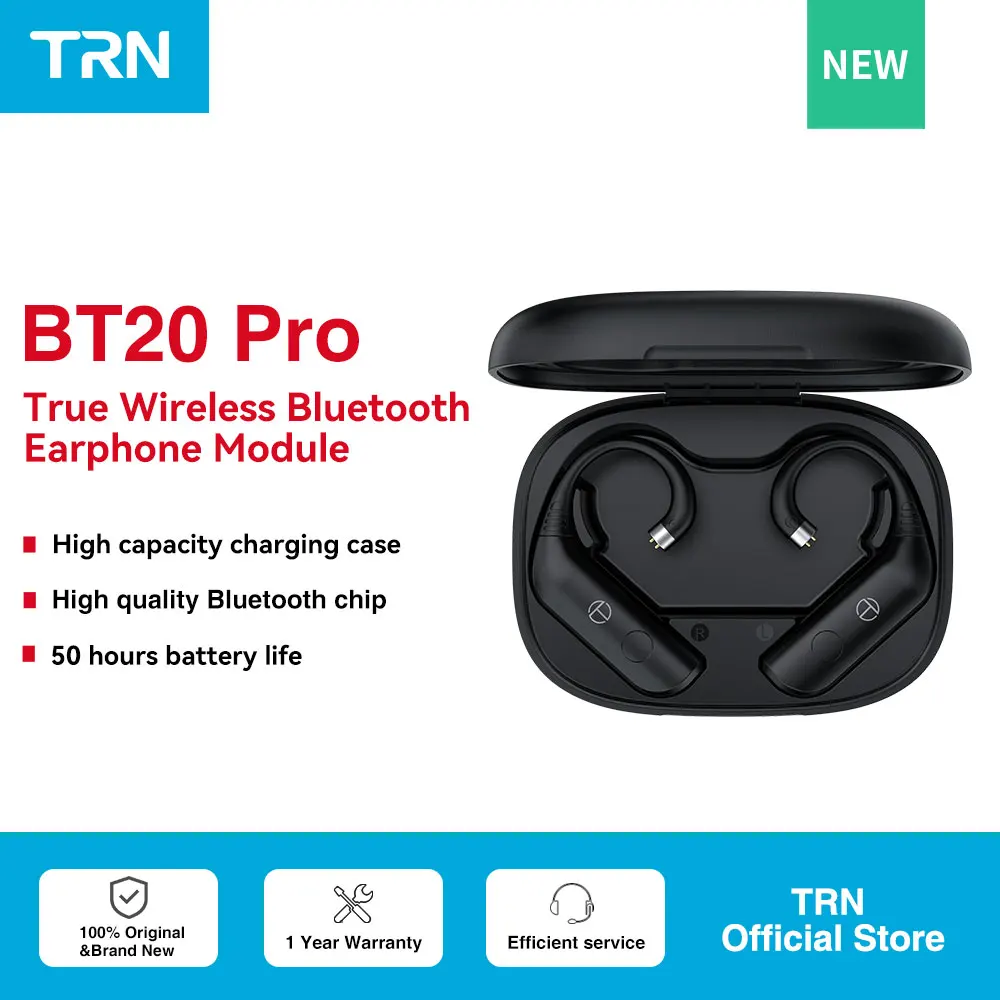 New TRN BT20 pro 무선 블루투스 5.3 하이파이 이어폰 모듈 업그레이드 케이블 커넥터, 교체형 플러그 이어 후크, 문드롭용 title=New TRN BT20 pro 무선 블루투스 5.3 하이파이 이어폰 모듈 업그레이드 케이블 커넥터, 교체형 플러그 이어 후크, 문드롭용 