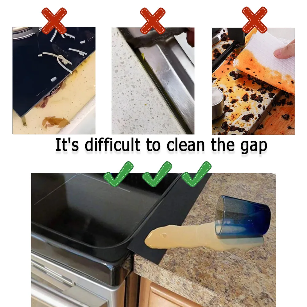 실리콘 갭 스트립 주방 가스 스토브 씰링 스트립 주방 안티 오일 안티 얼룩 스트립 실리콘 삽입 스트립 주방 액세서리