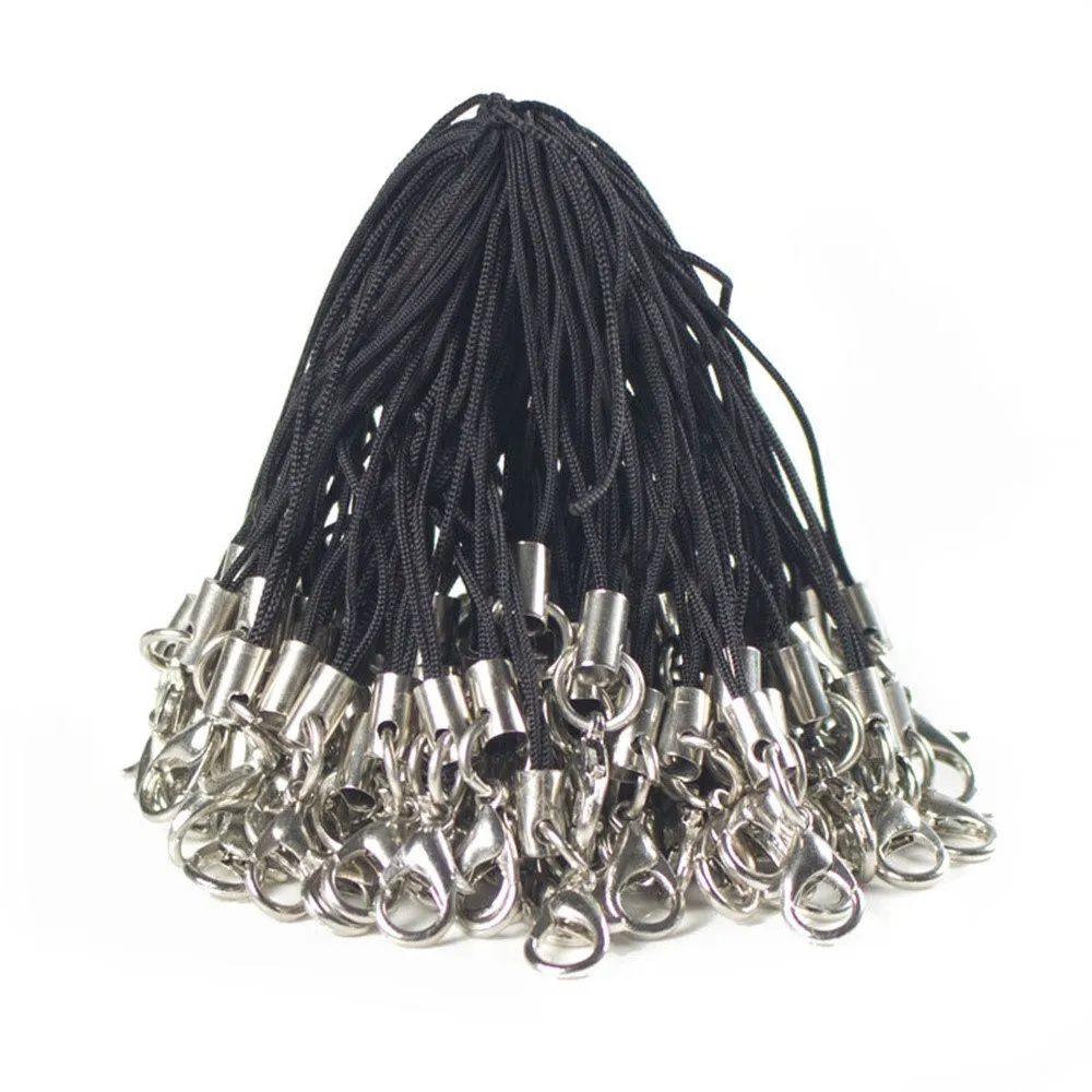10/20/50Pcs 랍스터 걸쇠 매는 밧줄 스트랩 코드 모바일 코드 DIY 열쇠 고리 쥬얼리에 대 한 매력 나일론 열쇠 고리 체인 액세서리 만들기