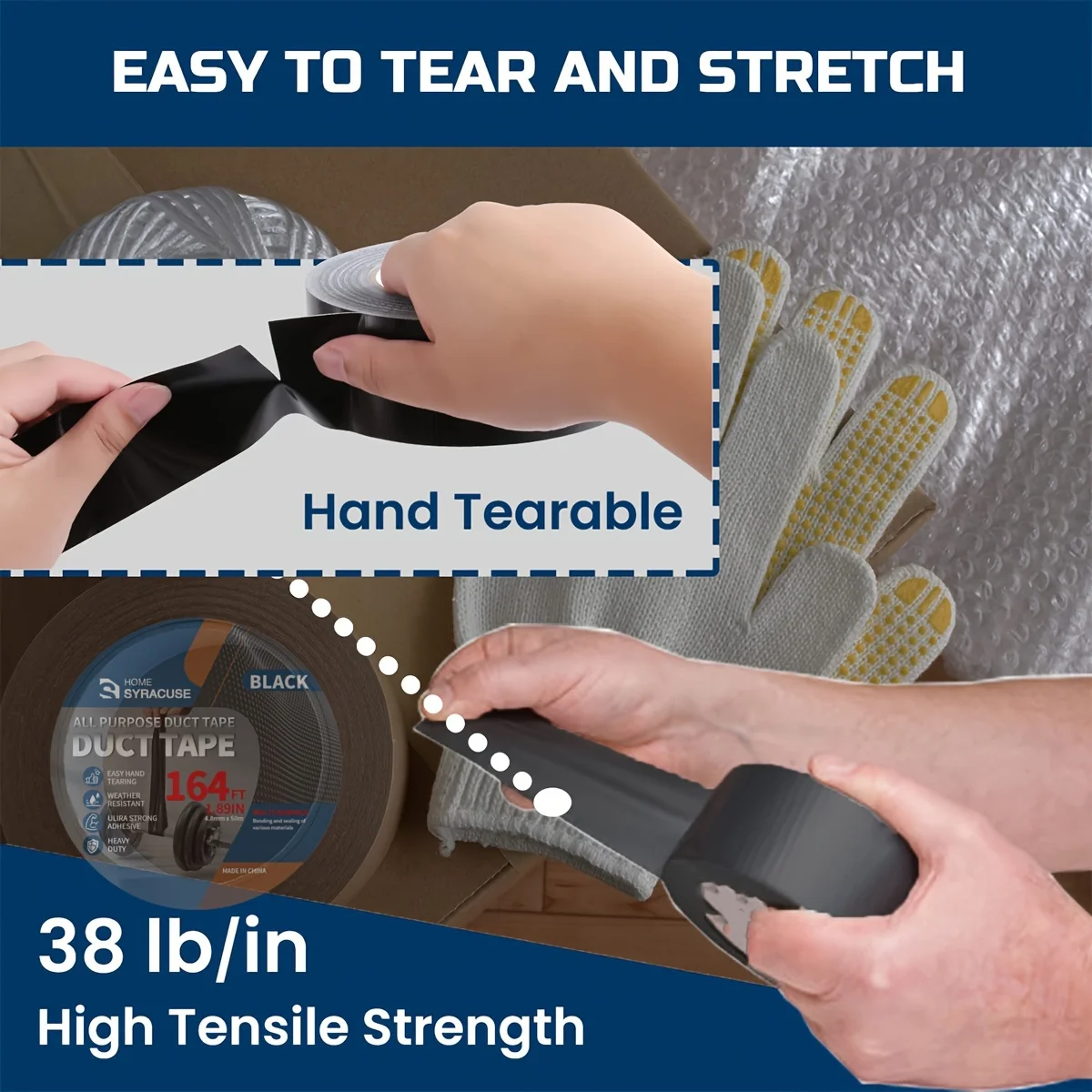 검은 색 슈퍼 접착 직물 덕트 테이프 전기 자전거 좌석 수리 방수포 수리 검은 천 기반 접착 테이프 포장 테이프