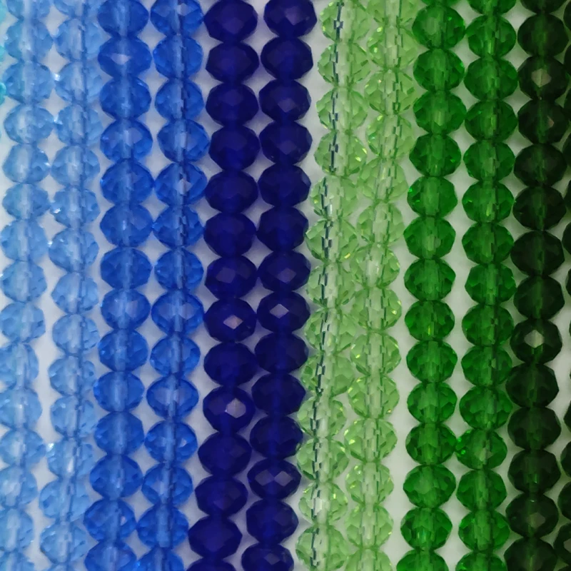 2 3 4 6 8mm 체코 투명 유리 구슬 45 색상 플랫면 처리 된 크리스탈 느슨한 스페이서 비즈 보석 만들기 팔찌 액세서리