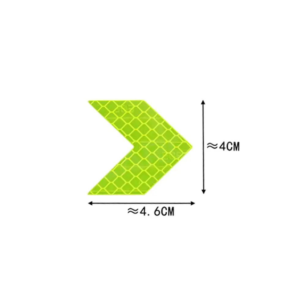 10PCS 화살표 반사 접착 테이프 스티커 데칼 안전 주의 경고 트럭 오토바이 자전거 몰딩에 대 한 반사 테이프