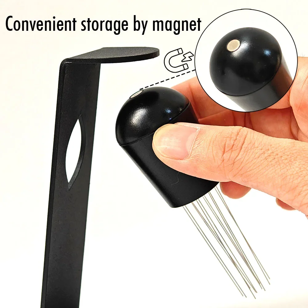 커피 교반기 바늘 에스프레소 파우더 교반기 분배기 레벨러 WDT 도구 커피 교반 분배 바리스타 액세서리