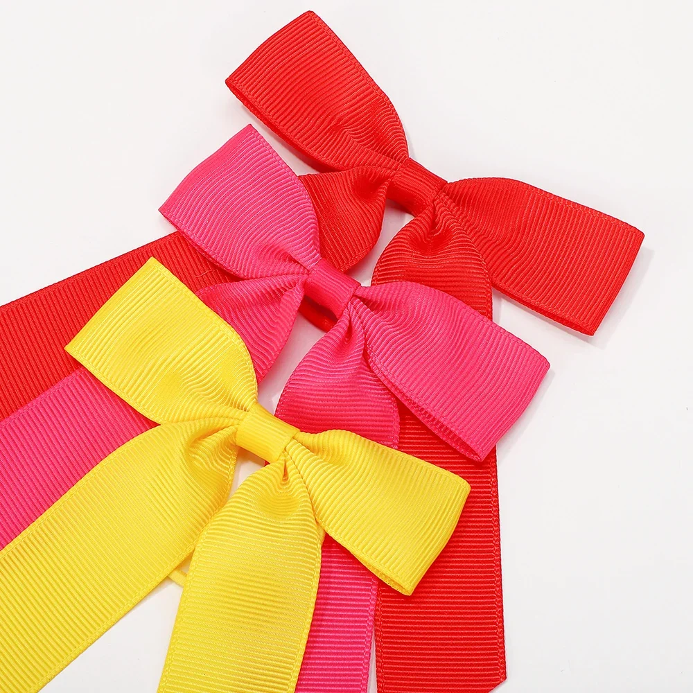 달콤한 리본 헤어 밴드 유아 치어 리더 활 머리 밧줄 어린이 패션 솔리드 소녀 어린이 파티 모자를 쓰고 있죠 헤어 액세서리