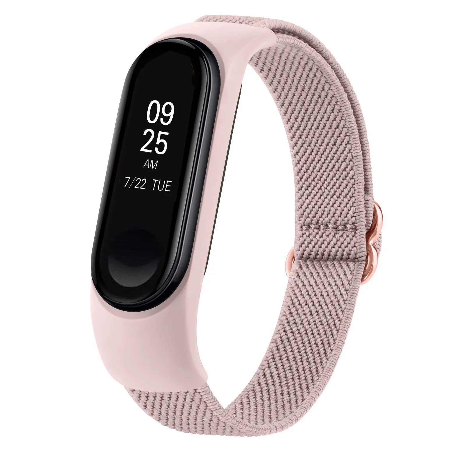 Xiaomi Mi Band 6 5 4 3 밴드 용 탄성 나일론 스트랩 Xiaomi Mi Band 7 4 5 6 스트랩 교체 용 조절 식 손목 밴드 시계 밴드