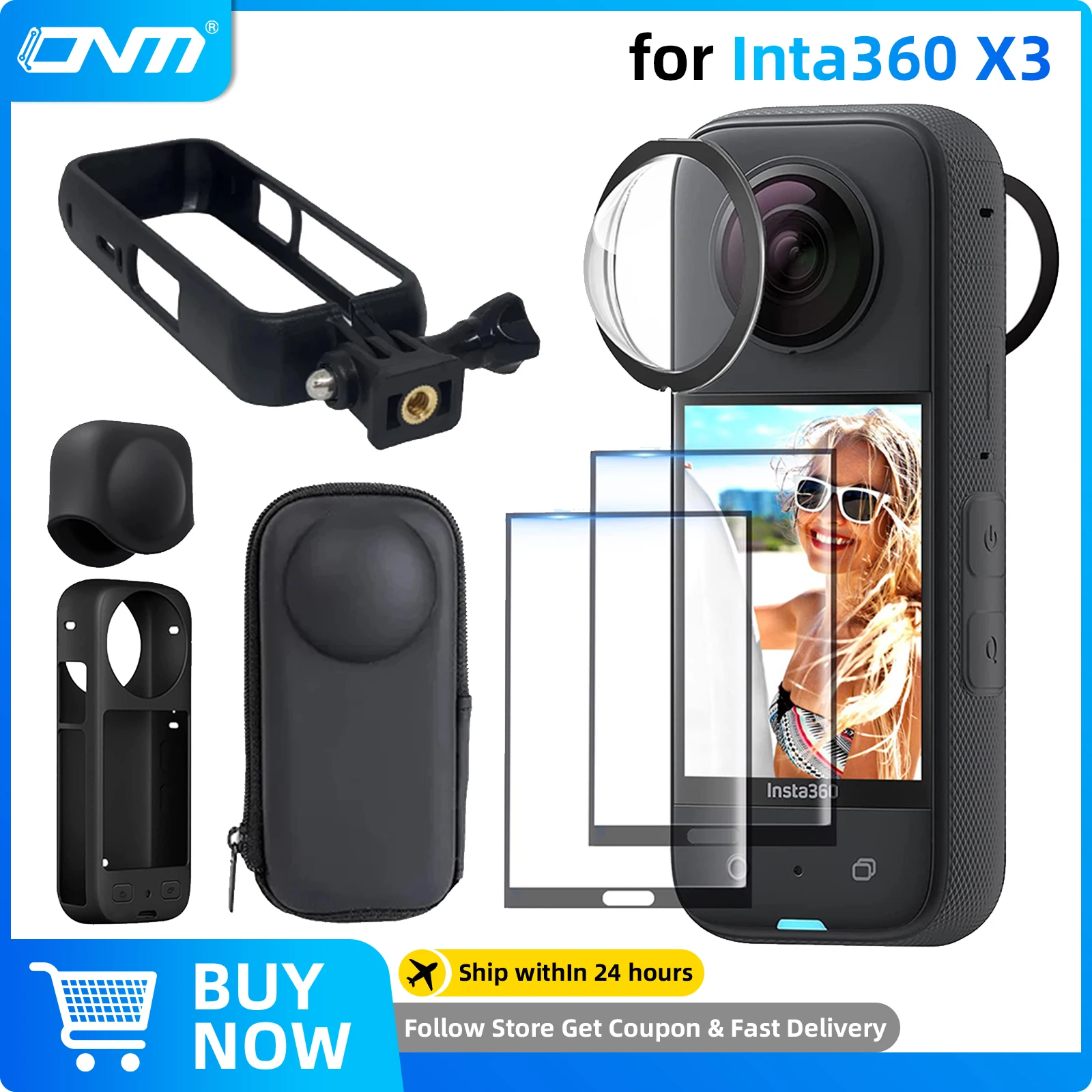 Insta360 X3 용 액세서리 세트 렌즈 가드 화면 보호기 보관 가방 실리콘 케이스 렌즈 캡 보호 프레임 Insta 360 X3 title=Insta360 X3 용 액세서리 세트 렌즈 가드 화면 보호기 보관 가방 실리콘 케이스 렌즈 캡 보호 프레임 Insta 360 X3