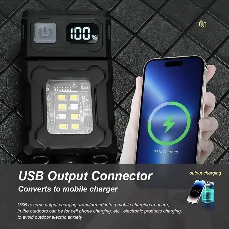 미니 USB 충전식 LED 손전등 휴대용 꼬리 자석 손전등 슈퍼 밝은 캠핑 랜턴 사이드 COB 비상 조명
