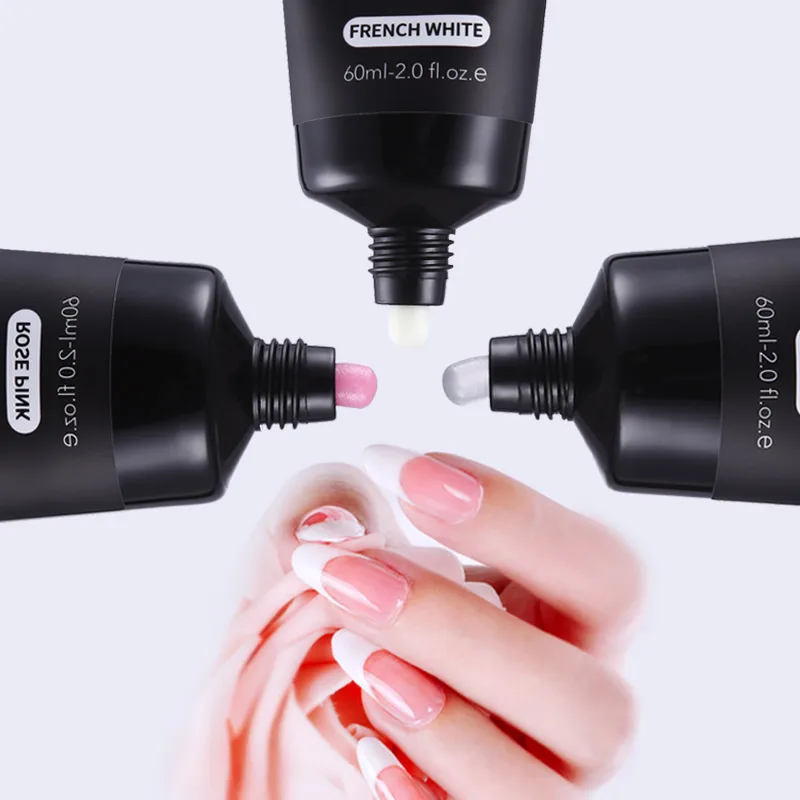 MSHARE 폴리젤 폴리 아크릴 젤 60ml 60g/30g 빌더 UV Led 아크릴 젤 손톱 확장 아크릴 핑크 화이트 클리어 프로페셔널