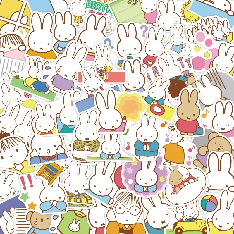 50PCS Kawaii Miffy 스티커 귀여운 만화 토끼 소녀 포켓 장식 스티커 전화 케이스 Ipad 노트북 방수 스티커 장난감 title=50PCS Kawaii Miffy 스티커 귀여운 만화 토끼 소녀 포켓 장식 스티커 전화 케이스 Ipad 노트북 방수 스티커 장난감 