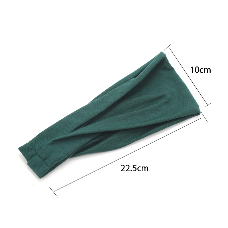 새로운 여성 솔리드 컬러 탄성 헤어 밴드 요가 머리띠 패션 터번 메이크업 헤어 후프 Vintag Knotted Headwrap 헤어 액세서리