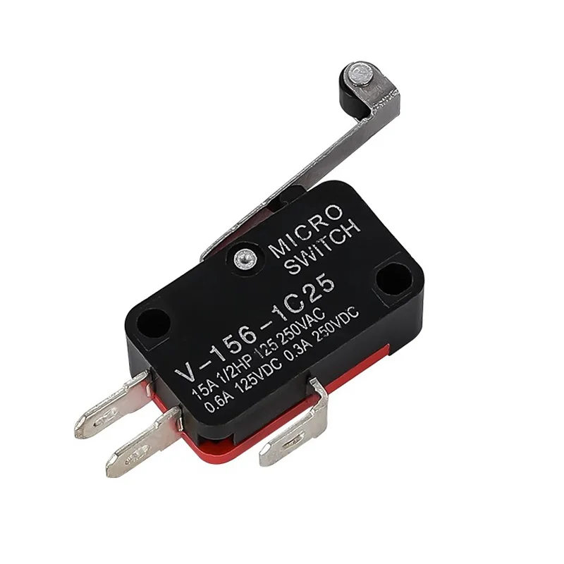 1PCS V-156-1C25 15A 마이크로 스위치, 푸시 버튼 SPDT 순간 스냅 동작 리미트 스위치, 여행 스위치