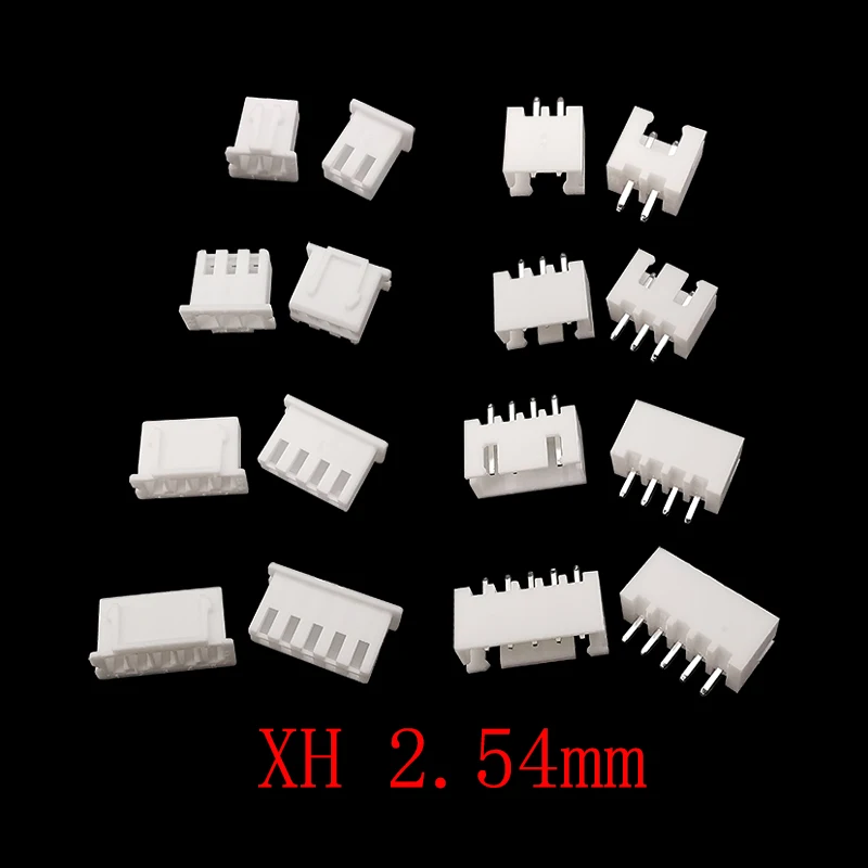 230 개/상자 JST PH 2.0mm / XH 2.54mm 피치 터미널 키트 2/3/4/5 핀 Male Female 플러그 플라스틱 하우징 헤더 압착 와이어 커넥터