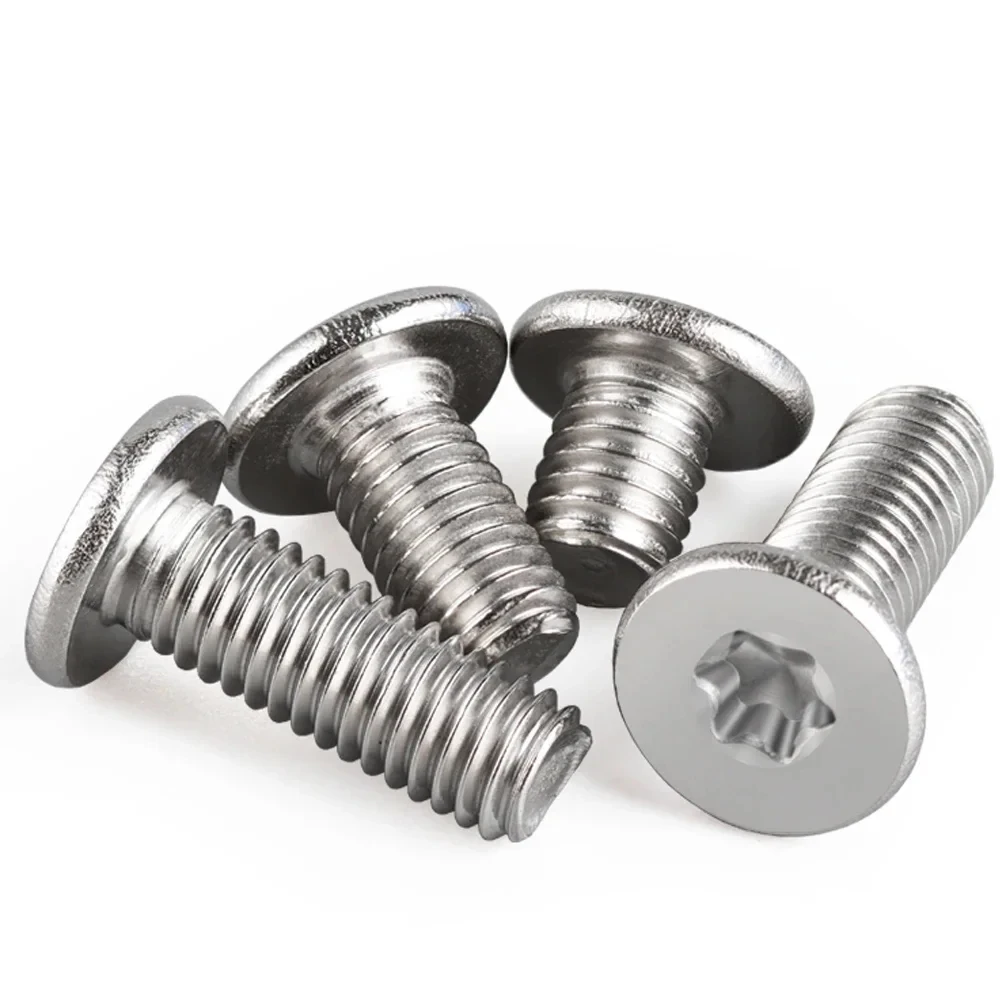 초박형 초저 플랫 웨이퍼 헤드 나사 디지털 볼트, 304 스테인리스 스틸 CM 6 로브 Torx, M1.6 M2 M2.5 M3 M4 M5 M6 M8, 10 개