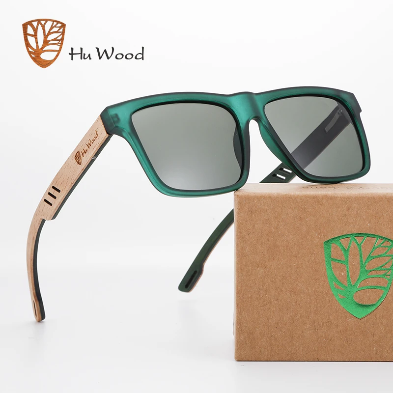 HU WOOD 남성용 새로운 고품질 사각형 선글라스 Polarized UV400 패션 선글라스 미러 스포츠 선글라스 운전 oculos title=HU WOOD 남성용 새로운 고품질 사각형 선글라스 Polarized UV400 패션 선글라스 미러 스포츠 선글라스 운전 oculos 