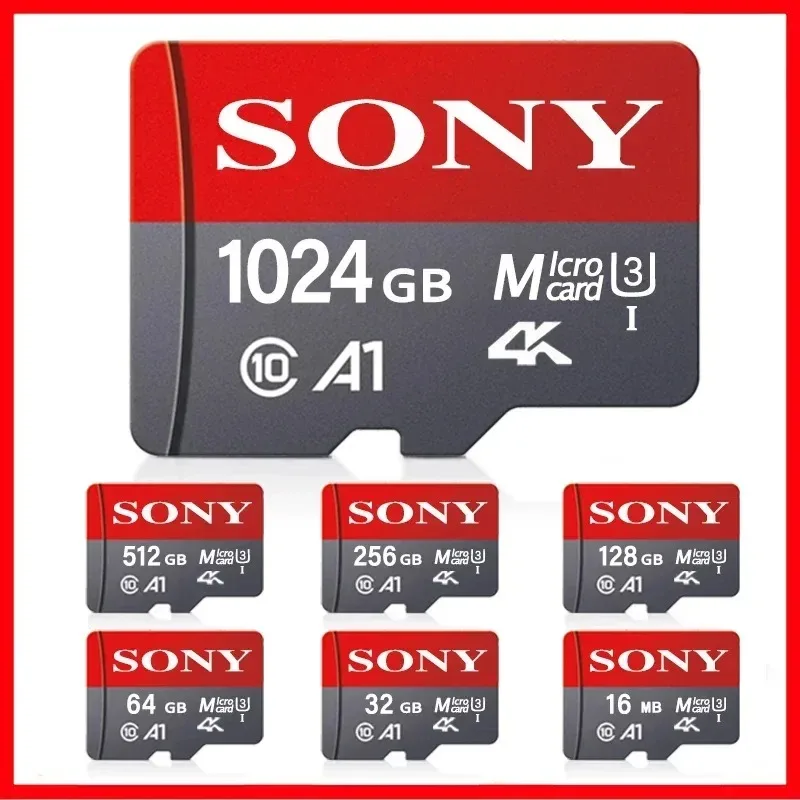 소니 마이크로 SD TF 카드 미니 1 테라바이트 메모리 카드 클래스 128GB 256GB 고속 Cartao De Memoria 플래시 메모리 TF Mecard C10 For Xiao Mi