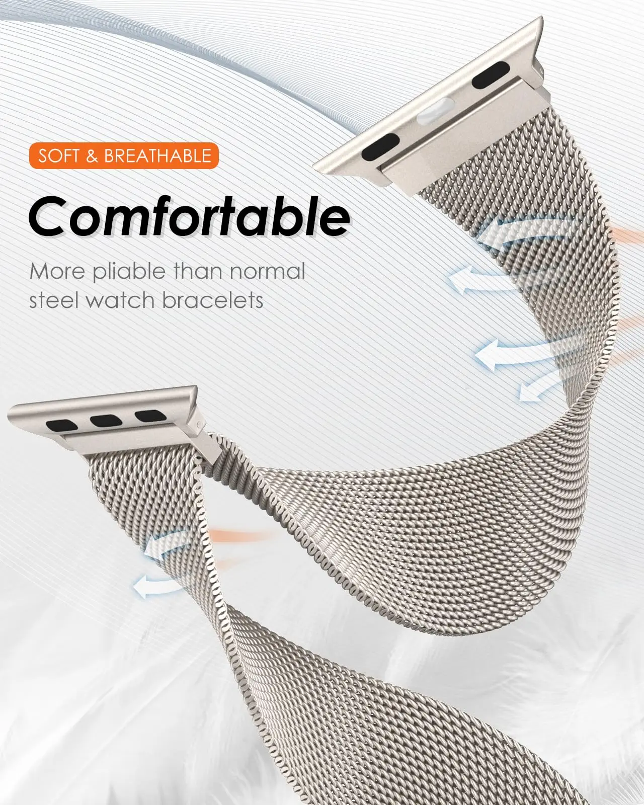 밀라노 루프 Apple Watch 밴드 44mm 40mm 45mm 49mm 41mm 38mm 42mm 44mm 팔찌 iwatch 시리즈 9 3 6 5 SE 7 8 Ultra 2 스트랩