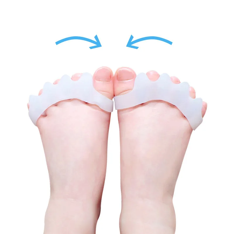 2pcs = 1pair 새로운 보호 발가락 분리기 적합 Bunion 교정기 소재 소프트 젤 Straightener 스페이서 스트레처 케어 도구