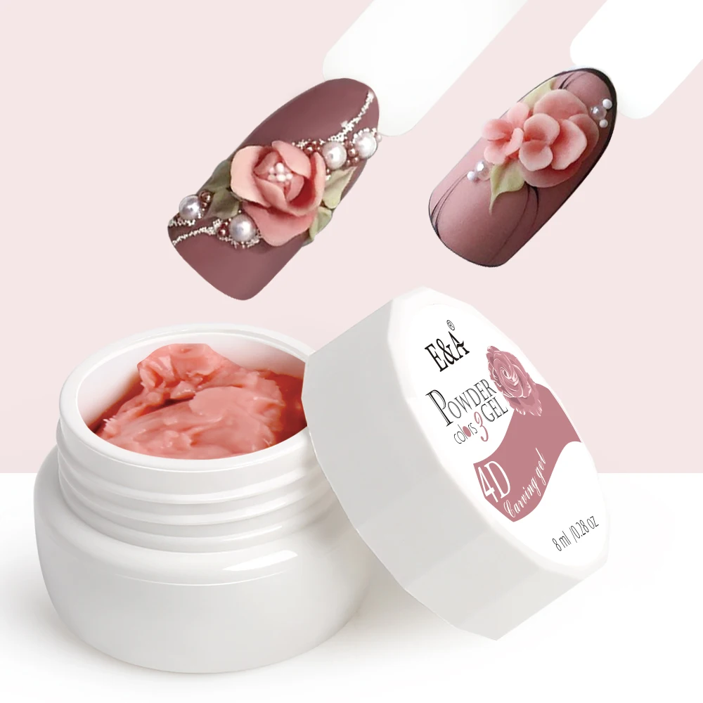 모델링 Plasticine 젤 매니큐어, 논스틱 아트 디자인 3D UV 젤폴리쉬 E & A 프로페셔널 네일 페인팅 조각 젤 바니시